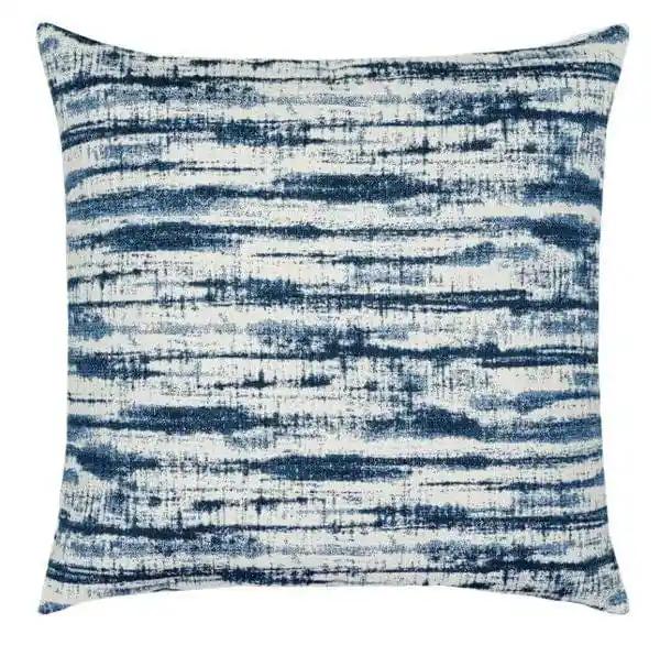 Indigo Rope Lumbar Outdoor Pillow by Elaine Smith