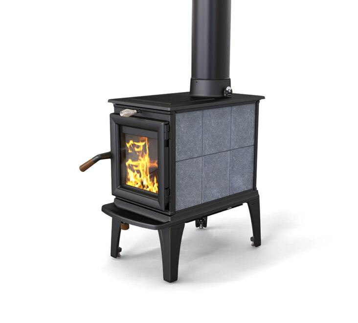 Lincoln TruHybrid Matte Black Cast Soapstone Stove