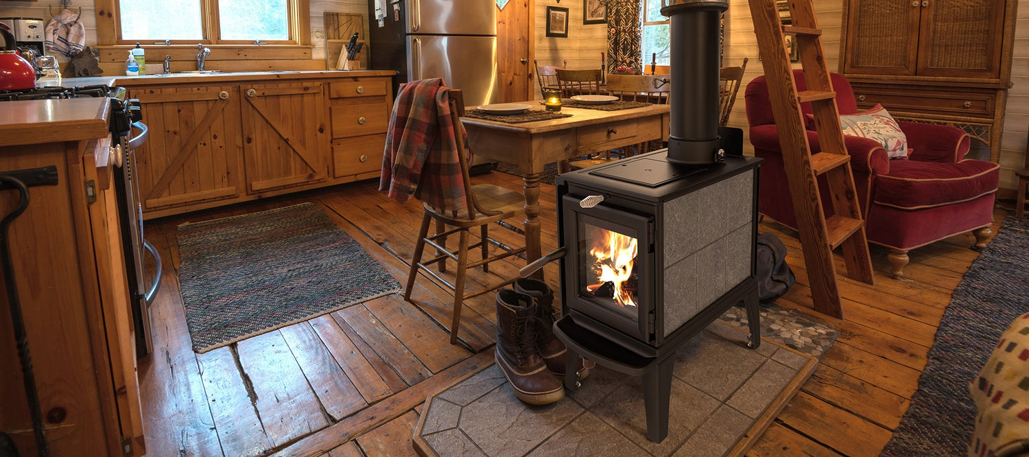 Lincoln TruHybrid Matte Black Cast Soapstone Stove