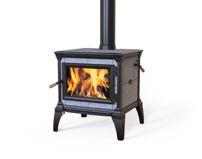 Mansfield TruHybrid Matte Black Cast Soapstone Stove