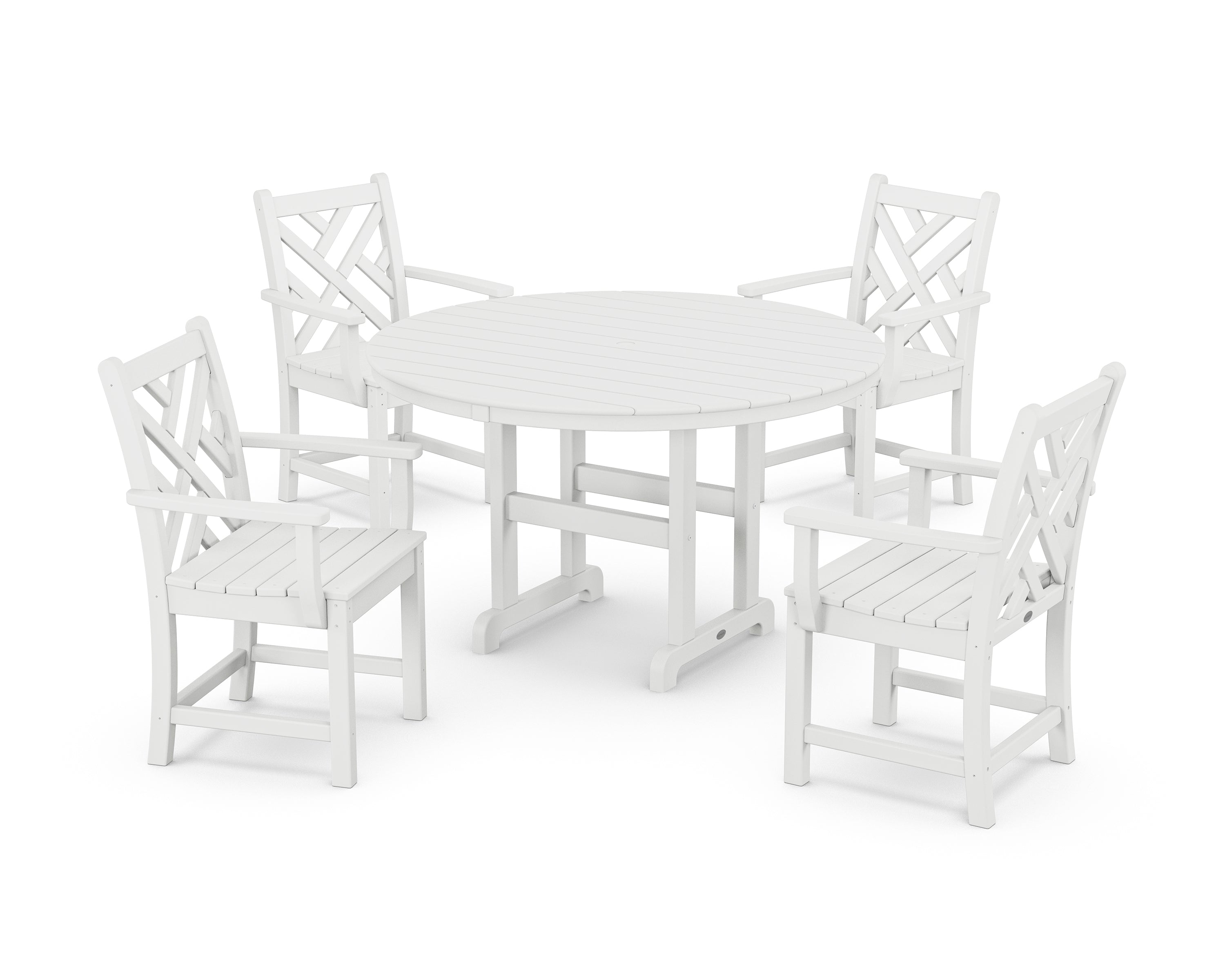 Chippendale 5-Piece Round Farmhouse Dining Set