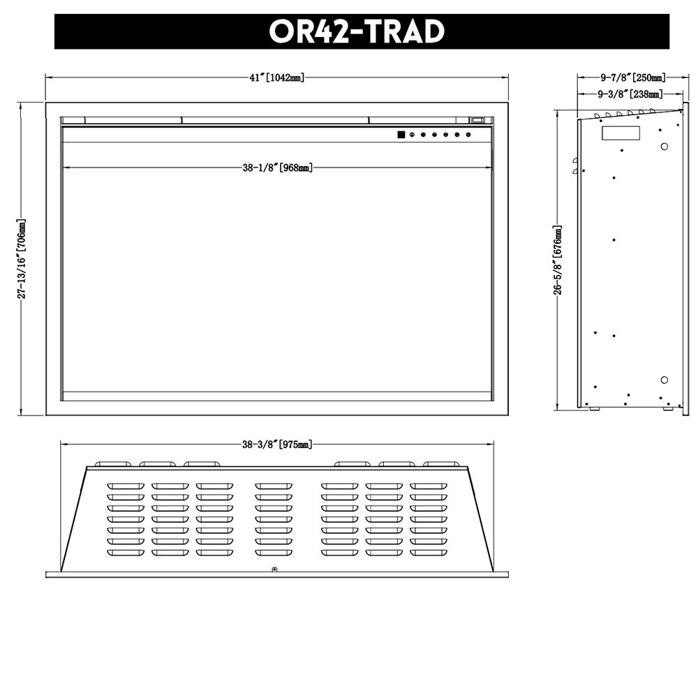 Orion Traditional 42&quot; Electric Fireplace Insert