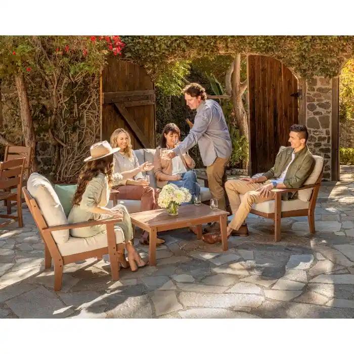 Lakeside 4 Piece Seating Set Slate Grey Dune Burlap Casual Furniture World