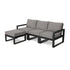 Polywood EDGE 4-Piece Modular Deep Seating Set with Ottoman - Casual Furniture World