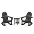 Polywood Vineyard 3-Piece Adirondack Rocking Chair Set with 18" Round Table - Casual Furniture World