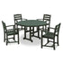 Polywood La Casa Café 5-Piece Round Farmhouse Dining Set - Casual Furniture World