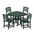 Polywood La Casa Café 5-Piece Side Chair Dining Set - Casual Furniture World