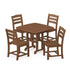 Polywood La Casa Café 5-Piece Side Chair Dining Set - Casual Furniture World