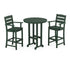 Polywood Lakeside 3-Piece Round Bar Arm Chair Set - Casual Furniture World