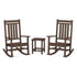 Polywood Estate 3-Piece Rocking Chair Set with Long Island 18" Side Table - Casual Furniture World