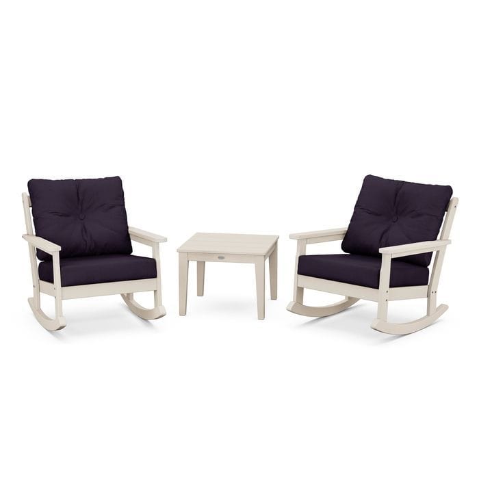 Polywood Vineyard 3-Piece Deep Seating Rocking Chair Set - Casual Furniture World