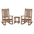 Polywood Estate 3-Piece Rocking Chair Set with Long Island 18" Side Table - Casual Furniture World