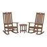 Polywood Nautical 3Piece Porch Rocking Chair Set with Round 18" Side Table - Casual Furniture World