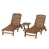 Polywood Nautical 3-Piece Wheeled Chaise Set with Nautical Side Table - Casual Furniture World