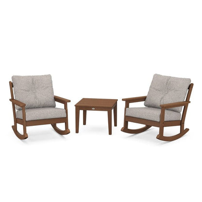 Polywood Vineyard 3-Piece Deep Seating Rocking Chair Set - Casual Furniture World